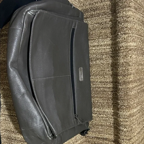Coach Gray Leather Messenger Bag